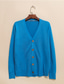 ieftine pulover cardigan pentru bărbați-Bărbați Pulover Bluza Tricotat Buton Tricotat Culoare solidă În V Stil Vintage Îmbrăcăminte Iarnă Toamnă Maroniu Negru M L XL
