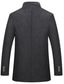 preiswerte Herren-Blazer &amp; -Anzüge-Herren Wintermantel Wollmantel Mantel Freizeitskleidung Ausgehen Winter Herbst POLY warm halten Draussen Oberbekleidung Bekleidung Modisch Warm-Ups Einfarbig Tasche Ständer Einreihiger Verschluss