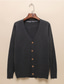 voordelige heren vest trui-Voor heren Trui Vest breien nappi Gebreid Effen Kleur V-hals Vintage-stijl Kleding Winter Herfst Kastanjebruin Zwart M L XL