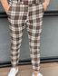 tanie Chinosy-Męskie Typu Chino Spodnie Joggery Spodnie w kratę Kieszeń Oddychający Miękka Codzienny Moda Moda miejska Niebieski Ciemnoszary Średnio elastyczny / Wiosna
