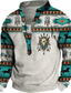 voordelige 3D-hoodies voor heren-Voor heren Sweatshirt Stoppen Wit Opstaande boord Tribal Grafische prints Afdrukken Casual Dagelijks Sport 3D-afdrukken Streetwear Ontwerper Casual Lente &amp; Herfst Kleding Hoodies Sweatshirts Lange