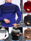 ieftine pulover pentru bărbați-Bărbați Pulover Pulover pulover Striat Tricotat Decupată Tricotat Tribal Guler Pe Gât Păstrați-vă cald Contemporan modern Muncă Purtare Zilnică Îmbrăcăminte Toamna iarna Negru Kaki S M L