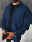 cheap Flannel Shirts-Men&#039;s Shirt Flannel Shirt Fleece Shirt Shirt Jacket Shacket Overshirt Curve Turndown Black White Red Navy Blue Blue Hot Stamping Outdoor Street Long Sleeve Print Clothing Apparel Fashion Designer