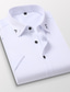 cheap Dress Shirts-Men&#039;s Dress Shirt Wine Black White Pink Short Sleeve Plain Square Neck Summer Wedding Outdoor Clothing Apparel Button-Down