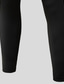 cheap Pajamas-Men&#039;s Long Johns Thermal Underwear Thermal Pants Pure Color Tights / Leggings Daily Gyms Polyester Thermal Comfort Pant Elastic Waist Winter Fall Black