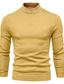 cheap Men&#039;s Pullover Sweater-Men&#039;s Turtleneck Sweater Pullover Ribbed Knit Cropped Knitted Solid Color Turtleneck Keep Warm Modern Contemporary Work Daily Wear Clothing Apparel Winter Spring &amp;  Fall Camel Green S M L / Weekend