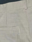 preiswerte Leinenhose-Herren Leinenhose Hose Hosen Freizeithose Tasche Gerade geschnitten Einfarbig Komfort Weich Täglich Festtage Strassenmode Leinen / Baumwoll Mischung Strassenmode Stilvoll Weiß Mikro-elastisch