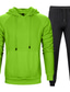 cheap Men&#039;s Tracksuits-Men&#039;s Tracksuit Sweatsuit Green Light Green Khaki Orange Light gray Hooded Solid Color Sports &amp; Outdoor Daily Sports Basic Casual Big and Tall Fall Spring Clothing Apparel Hoodies