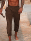 tanie Spodnie dresowe-Męskie Uprawiający jogging Spodnie Ściągana na sznurek Elastyczny pas Moda Prosty Szykowne i nowoczesne Codzienny Plaża Średnio elastyczny Komfort Oddychający Miękka Solidne kolory Czarny Biały Żółty