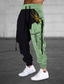 cheap Cargo Pants-Men&#039;s Cargo Pants Sweatpants Joggers Trousers Drawstring Side Pockets Ribbon Graphic Letter Comfort Breathable Casual Daily Streetwear Cotton Blend Terry Sports Fashion White / Black Green