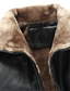 preiswerte Kunstlederjacke-Herren Lederjacke Kunstlederjacke Freizeitskleidung Urlaub Langlebig Lässig / Alltäglich Tasche Herbst Winter Solide / einfarbig Komfort Freizeit Umlegekragen Standard Regular Fit Schwarz Braun Jacken
