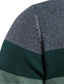 Недорогие мужской пуловер-свитер-Муж. Пуловер Рельефный узор Вязать Трикотаж Контрастных цветов Круглый Сохраняет тепло Современный современный Бизнес На каждый день Одежда Зима Осень Зеленый Темно-синий M L XL / Длинный рукав