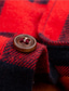 voordelige Casual overhemden-Voor heren Flanellen hemd Overhemdjack Overhemd Geruit Strijkijzer Zwart Rood Marineblauw Kerstmis Straat Button-omlaag Kleding Basic Modieus Ontwerper Comfortabel