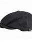 Χαμηλού Κόστους Ανδρικά καπέλα-Ανδρικά Καπέλο Μπερές Επίπεδο καπέλο Δρόμος Καθημερινή Ένδυση Σαββατοκύριακο Ρυθμιζόμενη πόρπη Μονόχρωμες Φορητό Άνεση Μοντέρνα Μαύρο