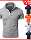 voordelige klassieke polo-Voor heren POLO Shirt Golfshirt Buiten Casual Polo kraag Korte mouw Klassiek Kleurenblok Knoop voorzijde Button-omlaag Zomer Normale pasvorm Zwart / Rood Zwart Wit Geel blauw Oranje POLO Shirt