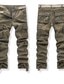 ieftine Pantaloni Cargo-Bărbați Pantaloni Cargo Pantaloni Legătura trasată Multi Buzunare Picior drept Culoare solidă Confort Respirabil Lungime totală Casual Zilnic Ieșire 100% Bumbac Sport Stilat Verde Crud Galben