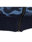 ieftine pulover cardigan pentru bărbați-Bărbați Pulover Cardigan Striat Tricotat Tricotat camuflaj Capișon De Bază Încălziri Purtare Zilnică Vacanță Îmbrăcăminte Toamna iarna Albastru piscină Gri Închis M L XL / Manșon Lung / Manșon Lung