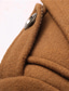 abordables Trench-manteau homme hiver caban laine pardessus double boutonnage coupe ajustée chaud couleur unie automne manches longues épais classique trench manteau bureau travail quotidien