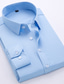 preiswerte Formelle Hemden-Herren Hemd Oberhemd Feste Farbe Umlegekragen Schwarz Blau Rosa Marineblau Weiß Arbeit Casual Langarm Button-Down Bekleidung Modisch Geschäftlich Gentleman