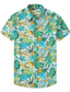 billige Hawaiiskjorter-Herre Skjorte Hawaii skjorte Blomstret Træ Bil Ensfarvet Blade Aftæpning Sort Hvid Gul Navyblå Blå udendørs Daglig Kortærmet Trykt mønster Tøj Sej Afslappet Bekvem Strandstil