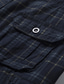 abordables Short Chino-Homme Short Shorts de Randonnée Droite Poche Plaid Confort Respirable Court Sport extérieur du quotidien Sortie 100% Coton mode Style classique Noir Bleu