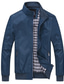 זול ג&#039;קטים ומעילים לגברים-בגדי ריקוד גברים מעיל טייסים ז&#039;קט קז&#039;ואל ליציאה יום יומי\קז&#039;ואל רוכסן צווארון עומד(סיני) אופנתי יום יומי ז&#039;ָקֵט הלבשה עליונה צבע אחיד רוכסן כיס כחול כהה כחול אפור / שרוול ארוך
