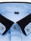 billiga Formella skjortor-Herr Skjorta Button Down skjorta Skjorta med krage Havsblått Svart Vit Långärmad Grafiska tryck Nedvikt Vår Höst Bröllop Utomhus Kläder