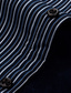 זול חולצות שמלה-בגדי ריקוד גברים חולצה עבה ורוד נייבי כהה כחול שרוול ארוך משובץ / פסים / שברון צווארון מתקפל סתיו חורף מסיבת החברה ביגוד
