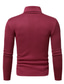 billige Casual T-shirts til mænd-efterår vinter stil afslappet mode herre en kode ren farve plus fløjls højhalset skjorte langærmet t-shirt