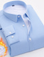 levne Košile k obleku-pánské šaty košile fleecová košile ztlumení světle fialová zelená černá tmavě modrá světle modrá venkovní práce dlouhý rukáv zapínání na knoflíky oblečení oblečení móda podnikání prodyšné pohodlné