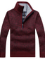 ieftine pulover pentru bărbați-Bărbați Pulover din lână Plover Striat Tricotat Decupată Tricotat Culoare solidă Guler Pe Gât Păstrați-vă cald Contemporan modern Muncă Purtare Zilnică Îmbrăcăminte Primăvara &amp; toamnă Roșu Vin / Lână