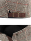 halpa Miesten hatut-Miesten Hattu Baskeri Matala lippis Katu Arkikäyttö Viikonloppu Säädettävä solki Painettu Skottiruutukuvio Kannettava Mukavuus Muoti Musta