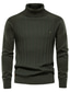 cheap Men&#039;s Pullover Sweater-Men&#039;s Turtleneck Sweater Pullover Ribbed Knit Cropped Knitted Solid Color Turtleneck Keep Warm Modern Contemporary Work Daily Wear Clothing Apparel Winter Spring &amp;  Fall Camel Black S M L / Weekend