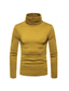 cheap Men&#039;s Pullover Sweater-Men&#039;s Sweater Pullover Ribbed Knit Cropped Knitted Solid Color Turtleneck Keep Warm Modern Contemporary Work Daily Wear Clothing Apparel Fall &amp; Winter Green Yellow M L XL / Long Sleeve