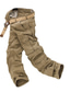 tanie Bojówki-Męskie Spodnie cargo Spodnie Spodnie spadochronowe Multi Pocket Solidne kolory Pełna długość Mieszanka bawełny Codzienny Kamuflaż Khaki Średnio elastyczny