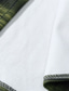 baratos Camisas grossas-Homens Camisa de flanela Jaqueta de Camisa Camisola Xadrez Com Capuz Verde Claro Verde Escuro Vermelho Rua Diário Manga Longa Botão para baixo Roupa Moda Casual Confortável