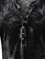 billige henley skjorter for menn-Herre Henly-skjorte T skjorte 1950-tallet Langermet Grafisk Bokstaver Store størrelser Henley Gate Avslappet Knapp ned Trykt mønster Klær Klær Grunnleggende 1950-tallet Fritid Grønn Svart Grå