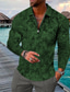 cheap Zip Polo-Men&#039;s Polo Shirt Golf Shirt Graphic Turndown Yellow Army Green Red Navy Blue Blue 3D Print Outdoor Street Long Sleeve Zipper Print Clothing Apparel Fashion Designer Casual Breathable