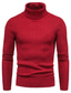cheap Men&#039;s Pullover Sweater-Men&#039;s Pullover Sweater Jumper Turtleneck Sweater Ribbed Knit Cropped Knitted Solid Color Turtleneck Keep Warm Modern Contemporary Work Daily Wear Clothing Apparel Winter Spring &amp;  Fall Black Khaki M