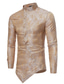 billiga fritidsskjortor för män-Herr Skjorta Grafisk Hög krage Guld Rubinrött Ljusblå Vit Svart Gata Dagligen Långärmad Button-Down Kläder Mode Ledigt Bekväm