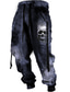 cheap Cargo Pants-Men&#039;s Cargo Pants Sweatpants Joggers Trousers Drawstring Side Pockets Ribbon Graphic Skull Comfort Breathable Casual Daily Streetwear Cotton Blend Terry Sports Fashion Black Brown Micro-elastic