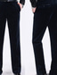 tanie spodnie codzienne-Męskie Spodnie sztruksowe Spodnie zimowe Spodnie Spodnie codzienne Kieszeń Prosta noga Solidne kolory Komfort Ciepłe Codzienny Wyjściowe Moda Moda miejska Czarny Wino Wysoka talia Średnio elastyczny