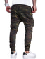 cheap Cargo Pants-Men&#039;s Sweatpants Joggers Cargo Pants Drawstring Elastic Waist Multi Pocket Active Casual Sports &amp; Outdoor Daily Camouflage Army Green Black M L XL