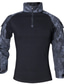 ieftine Tricouri casual pentru bărbați-Bărbați Tricou Tricou tactic Culoare solidă Bloc Culoare camuflaj Răsfrânt A B C D E Zilnic Concediu Manșon Lung Îmbrăcăminte Ușor Militar Comfortabil / Vară