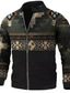 cheap Men&#039;s Jackets &amp; Coats-Men&#039;s Coat Standing Collar Zipper Black Fashion Sports &amp; Outdoor Fall &amp; Winter / Long Sleeve