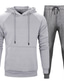 cheap Men&#039;s Tracksuits-Men&#039;s Tracksuit Sweatsuit Green Light Green Khaki Orange Light gray Hooded Solid Color Sports &amp; Outdoor Daily Sports Basic Casual Big and Tall Fall Spring Clothing Apparel Hoodies