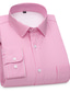 cheap Dress Shirts-Men&#039;s Thick Shirt Pink Dark Navy Blue Long Sleeve Plaid / Striped / Chevron / Round Turndown Fall / Winter Company Party Clothing Apparel