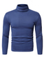 billige Casual T-skjorter for menn-høst vinter stil uformelt mote herre en kode ren farge pluss fløyels høyhalset skjorte langermet t-skjorte