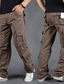 ieftine Pantaloni Cargo-Bărbați Pantaloni Cargo Pantaloni Legătura trasată Multi Buzunare Picior drept Culoare solidă Confort Respirabil Lungime totală Casual Zilnic Ieșire 100% Bumbac Sport Stilat Verde Militar Trifoi