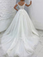 cheap Wedding Dresses-TS Formal Wedding Dresses Ball Gown V Neck Cap Sleeve Chapel Train Lace Bridal Gowns With Appliques 2024